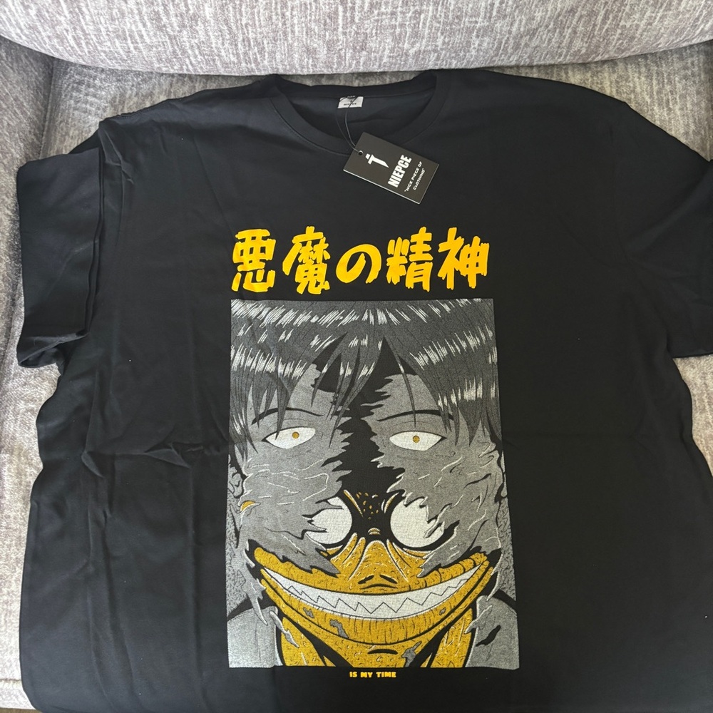 Size - XXL NIEPCE It’s my Time Black T-Shirt with graphic print NWT